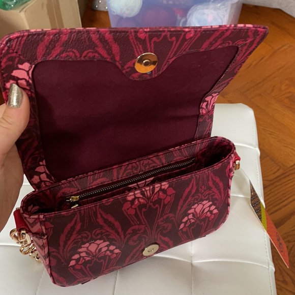 Tory Burch NWT floral Robinson mini chain bag clutch crossbody adjustable length - Picture 3 of 7